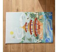 Isdreem Tapis de Cuisine Moderne Paillasson Exterieur One Piece Architecture Style Chinois Bain Antiderapant pour Douche Entrée Maison Intérieur Paillassons Antidérapants, 45x75cm