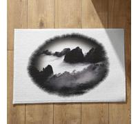 Isdreem Tapis de Sol Cuisine Lot Salle Bain Peinture À L'Encre Chine, Paysage XXL D'Entrée Lavable Motifs Personnalisables 45x75cm