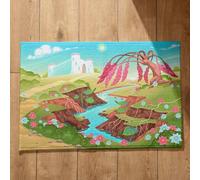 Isdreem Tapis de Sol Exterieur Grand Salle Bain Dessin Animé Mignon One Piece Paillasson Naturel Tapis Absorbants, 50x80cm