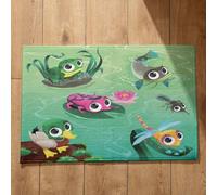 Isdreem Tapis de Sol Interieur Maison Paillasson Exterieur Dessin Animé Mignon Cuisine Industrielle One Piece Surface en Flanelle Douce, 50x80cm