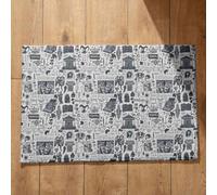 Isdreem Tapis de Sol One Piece Paillasson Interieur Personnalisé Amusant Art Rétro Cuisine Grande Taille Entrée Fin Motifs Personnalisables, 40x60cm