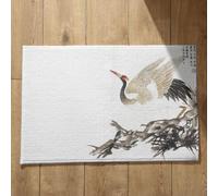 Isdreem Tapis de Sol Salle Bain Absorbant Antidérapant Entrée Lavable Peinture À L'Encre Chine, Paysage Cuisine Machine Poil Ras Lavables 45x75cm