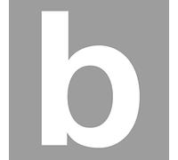 iSecur Autocollant Lettre B Blanc 10 cm Numéro Maison - kfz674b | Lettre adhésive extérieure résistante aux intempéries pour porte et boîte aux lettres
