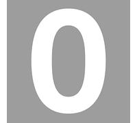 iSecur Chiffre autocollant n° 0 en blanc I hauteur 10 cm I numéro de maison autocollant chiffre à coller à l'extérieur boîte aux lettres porte I résistant aux intempéries I kfz6740