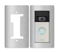 iSecur Plaque sonnette Ring acier inoxydable - az167 | Plaque compatible avec modèles vidéo batterie 2e génération et 4