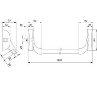 Iseo Serrure anti-panique Idea CAVERS 9411113444A – 1 point latéral – Blanc