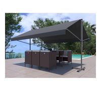 Iseo store banne double pente manuel 2.95 x 3 m gris