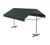 Iseo store banne double pente 4 x 3 m gris
