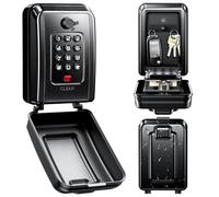 ISEYOU Boite a Clef Murale, Boite a Clefs Securisee Exterieur avec Code 12 Chiffres, Grande Capacité & Résistant aux Intempéries, Cofre Fort a Cle Robuste pour Maison, Garage, Bureau et Jardin