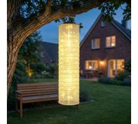 iShabao Lanterne Solaire Exterieur, 1 Pièce 96cm 88 LED Lampion Solaires | Nylon Étanche Lanternes Blanc Chaud Lampion a Suspendre Jardin Extérieur Pour Balcon Terrasse Fêtes Patio Décoration