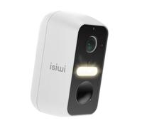 Isiwi Fri+ ISW-BBT5M Caméra de Surveillance Wi-FI extérieure sans Fil à Batterie 5 MP avec sirène intégrée, Technologie DualLight, Spot Nocturne, détection Humaine AI, PIR, IP65, Alexa/Google Home