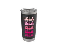 Isla Name Minimalist Design Gobelet isotherme en acier inoxydable double paroi
