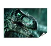 islandburner Poster de qualité supérieure - Tableau mural effrayant Velociraptor en gros plan - Standard - Edition T1