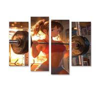 islandburner Prime Image sur toile Femme en musculation à la salle de sport pour les amateurs de fitness Gym Images murales Poster