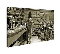 islandburner Tableau sur toile Atelier Garage Moto Et Outils Vintage Cadre Affiche Poster Murale Tableaux
