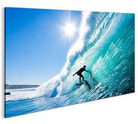islandburner Tableau sur toile Big Wave Surf Surf Vague 1p XXL Poster Tableau Tableau Tableau Décoration Murale Salon Marque