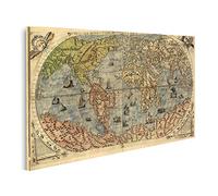 islandburner Tableau sur Toile Carte du Monde Antique Cadre Affiche Poster Murale Tableaux