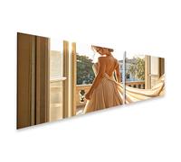 islandburner Tableau sur toile élégance pure : robe de soirée ouverte à la lumière chaude parfaite pour les romantiques - 2 pièces