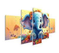 islandburner Tableau sur Toile Joli Petit éléphant de Dessin animé pour Chambre d'enfant QQ Cadre Affiche Poster Murale Tableaux
