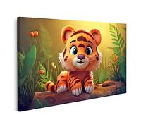 islandburner Tableau sur Toile Joli Petit Tigre de Dessin animé pour Chambre d'enfant VA Cadre Affiche Poster Murale Tableaux