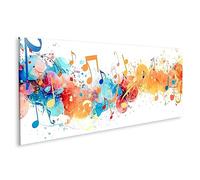 islandburner Tableau sur toile Musique numérique colorée Partitions de musique abstraite Bannière Musique numérique Notes Photos murales Poster