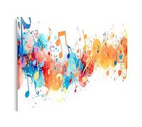 islandburner Tableau sur toile Partitions De Musique Numérique Colorées Bannière Abstraite Partitions De Musiqu Cadre Affiche Poster Murale Tableaux