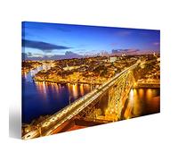 islandburner Tableau sur Toile Paysage Urbain de Porto Portugal sur Le Pont Dom Luis I Cadre Affiche Poster Murale Tableaux