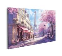islandburner Tableau sur toile Printemps à Paris avec vue sur la Tour Eiffel Images murales Poster