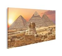 islandburner Tableau sur Toile Pyramides Sphinx Célèbre Merveille du Monde Gizeh Egypte Cadre Affiche Poster Murale Tableaux