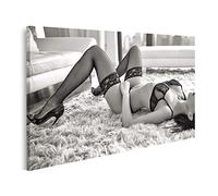 islandburner Tableau sur Toile sous-Vêtement Femme Sexy Tapis Demeure De Luxe Noir Sexy Bruentte Cadre Affiche Poster Murale Tableaux