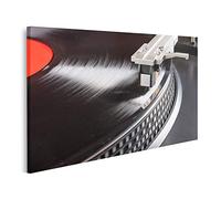 islandburner Tableau sur Toile Tourne-Disque Vintage, Disque Vinyle, Gros Plan Cadre Affiche Poster Murale Tableaux