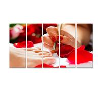 islandburner Tableau sur Toile Vernis à Ongles Rouge de pédicure de Salon de manucure de Femme Cadre Affiche Poster Murale Tableaux