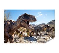 islandburner XXL Photo Poster Dinosaure dans le désert Aventure dans le pays préhistorique Premium Images Impression Photo