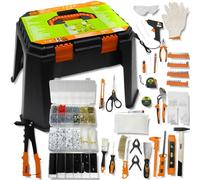 ISMA Ensemble universel de GRANDS OUTILS, coffret, TABOURET, 1500 ÉLÉMENTS