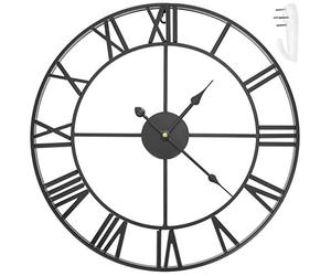 ISO Trade Grande Horloge Murale Vintage en métal 47,5 cm Chiffres Romains calmes 11434 horloges murales, Multicolore, Unique