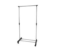 ISO TRADE Portant à vêtements à roulettes 4851 - Argenté - 20 kg - Modern - 78 x 92-130 cm - Facile à installer