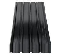 ISOISL, 12 pièces de tôle ondulée pour toiture, dimensions 129 x 46 cm, épaisseur 0,25 mm, couleur anthracite, pour abri de jardin et carport