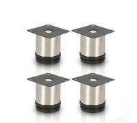 ISOISL Lot de 4 pieds de meubles réglables en hauteur 6 cm en acier | Haute capacité de charge, pieds de canapé pour table, armoire, meuble TV, bureau, étagère, canapé, commode et table de chevet