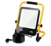 ISOISL, lot de 5 projecteurs LED pour chantier, avec trépied, 6000K, 150W, lampe de travail réglable, idéale pour les chantiers, les ateliers, les garages et les espaces extérieurs