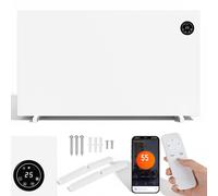 ISOISL : Panneau de chauffage infrarouge 750W, connecté en Wi-Fi avec application, équipé d'une télécommande, d'un écran tactile, et pouvant être fixé au mur ou comme radiateur sur pied