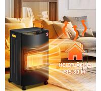 ISOISL, radiateur de gaz mobile, 4,2 kW, pliable, radiateur à gaz infrarouge pour GPL, allumage piézoélectrique, 4 roulettes, fabriqué en Allemagne