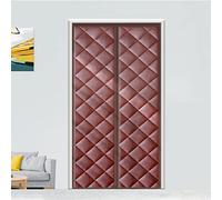 Isolant Thermique Isolation Porte Avec Magnétique, au froid et au bruit, adapté aux animaux domestiques, convient aux pièces climatisées, 90 x 180cm Brun