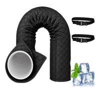 Isolant Tuyau Climatisation Mobile Épais | Gaine Isolante Climatiseur Mobile Universelle | Cache Tuyau Climatisation Lavable et Réutilisable pour Économie d'Énergie (Schwarz,Reißverschluss)