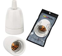ISOLATECH 1pc Douille E27 En Céramique Avec Décharge Max.250V/4A | Pour LED Et Lampes Éco, Pour Ampoules, Résistante À La Chaleur, Cuisine, Salle De Bains, Support