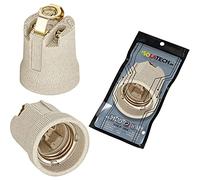 ISOLATECH 1pc Douille E27 En Céramique M10x1 Avec Étrier Max.250V/4A | Filetage Femelle M10x1, Pour LED Et Lampes Éco, Salle De Bains, Résistante À La Chaleur, Pour Ampoules