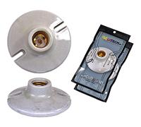 ISOLATECH 2pcs Douille Murale E27 En Céramique Max.250V/4A Avec Fixation | Avec Trous De Fixation, Pour LED Et Lampes Éco, Cuisine, Réfrigérateur, Salle De Bains, Résistante À La Chaleur