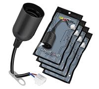 ISOLATECH 4pcs Douille E27 Noire En Plastique Max.250V/4A Rénovation | Douille De Chantier, Pour Ampoules, Maison, Plafond, Cuisine, Réfrigérateur, Salle De Bains, Support Encastré
