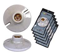 ISOLATECH 5pcs Douille Murale E27 En Céramique Max.250V/4A Avec Fixation | Avec Trous De Fixation, Pour LED Et Lampes Éco, Cuisine, Réfrigérateur, Salle De Bains, Résistante À La Chaleur