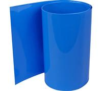 ISOLATECH Gaine Thermorétractable PVC Ø31,8mm x 1m 2:1 Bleu | Largeur à Plate 50mm, Sans Colle, Au Mètre, Pour Isoler Les Accus Et Batteries 18650, Non Marquée