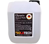 ISOLATECH, glycérine, bidon de 5 litres, qualité pharmaceutique (99,5%), contenant 6 kg – sans robinet de dosage